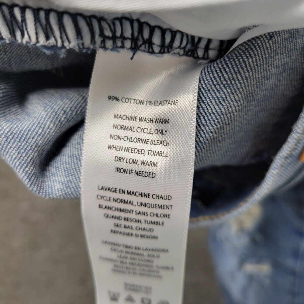 Calvin Klein Jeans Women's 24P Blue Distressed High Rise Straight Leg NWT - Picture 11 of 12